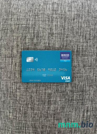 Fiji BRED bank visa obciążyć card wygląd fotograficzny skan PSD + zdjęcie